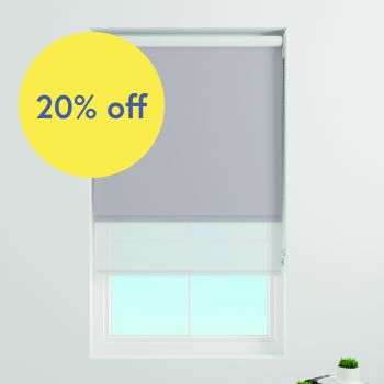 Double Roller Blinds fitted in window